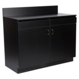 4Ft Server Station Black 2 Drawers 2 Shelves (1 ea/cs)