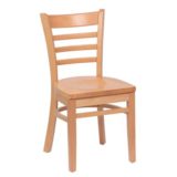 Ladder Back Chair Natural with Natural Hardwood Seat (2 ea/cs)