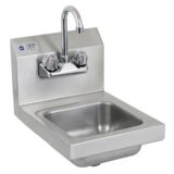 Hand Sink 9 x 9 x 5 Deep with Wrist Blade Faucet NSF (1 ea/cs)