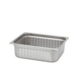 1/2 Size x 4" S/S Perforated Pan, 24 gauge 18/8 NSF (6 ea/bx)