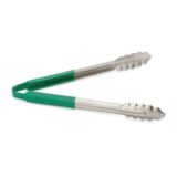 Tong S/S 12" Green Handle (12 ea/bx 10 bx/cs)
