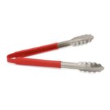 Tong S/S 12" Red Handle (12 ea/bx 10 bx/cs)