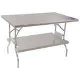Folding Worktable With Undershelf 30" x 60" S/S NSF (1 ea/cs)