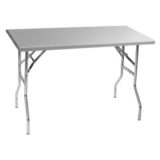 Folding Worktable No Undershelf 24" X 72" S/S NSF (1 ea/cs)