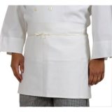 Waist Apron-White w/3 Pockets 65/35 Polyester/Cotton (12 ea/cs)